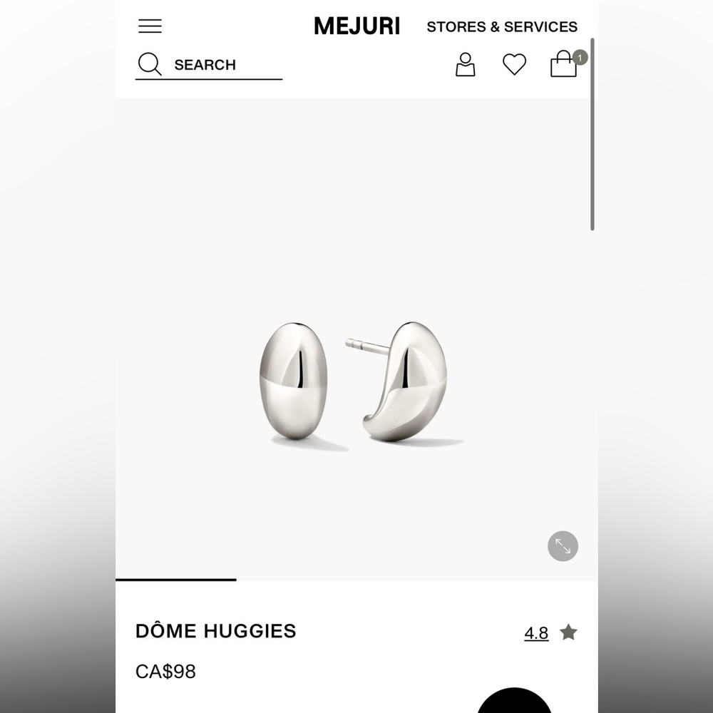 Mejuri Silver Dome Earrings